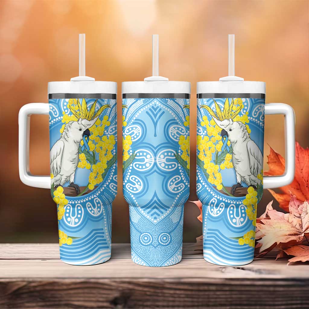 World Diabetes Day Australia Tumbler With Handle Yellow-crested Cockatoo Golden Wattle Aboriginal - Aussie Hoodie