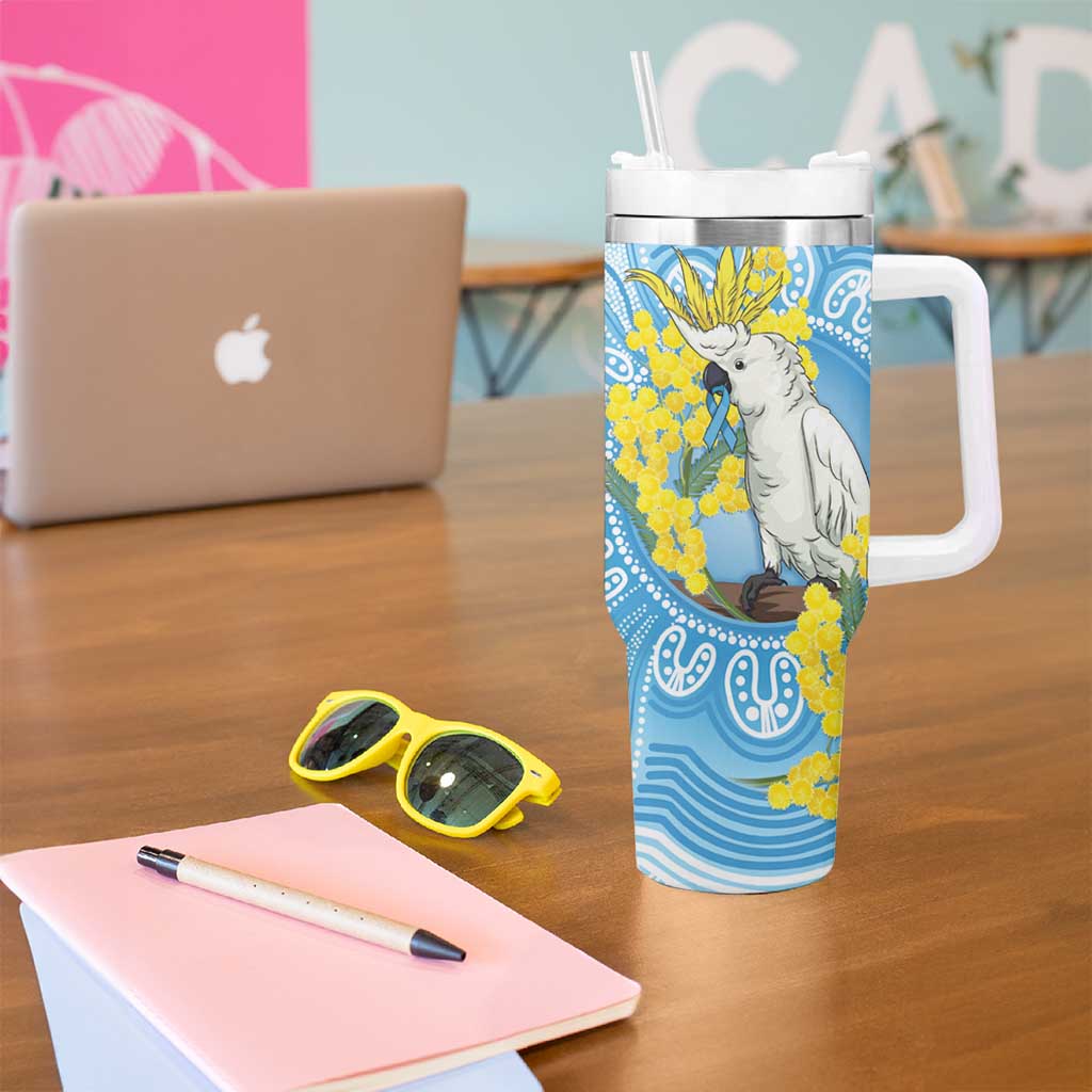 World Diabetes Day Australia Tumbler With Handle Yellow-crested Cockatoo Golden Wattle Aboriginal - Aussie Hoodie