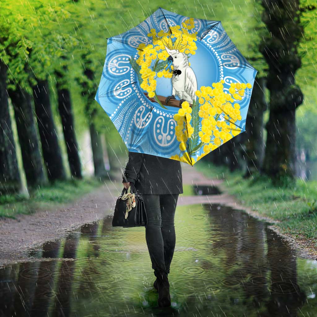 World Diabetes Day Australia Umbrella Yellow-crested Cockatoo Golden Wattle Aboriginal - Aussie Hoodie