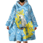 World Diabetes Day Australia Wearable Blanket Hoodie Yellow-crested Cockatoo Golden Wattle Aboriginal - Aussie Hoodie