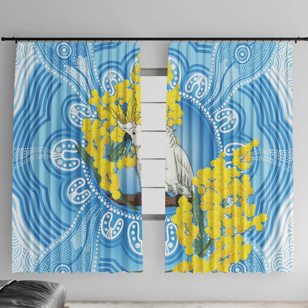 World Diabetes Day Australia Window Curtain Yellow-crested Cockatoo Golden Wattle Aboriginal - Aussie Hoodie