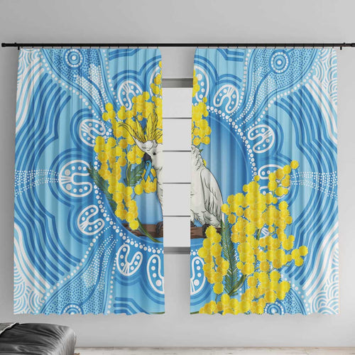 World Diabetes Day Australia Window Curtain Yellow-crested Cockatoo Golden Wattle Aboriginal - Aussie Hoodie