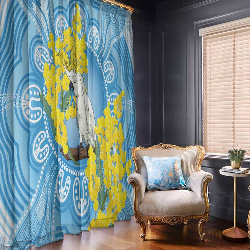 World Diabetes Day Australia Window Curtain Yellow-crested Cockatoo Golden Wattle Aboriginal - Aussie Hoodie
