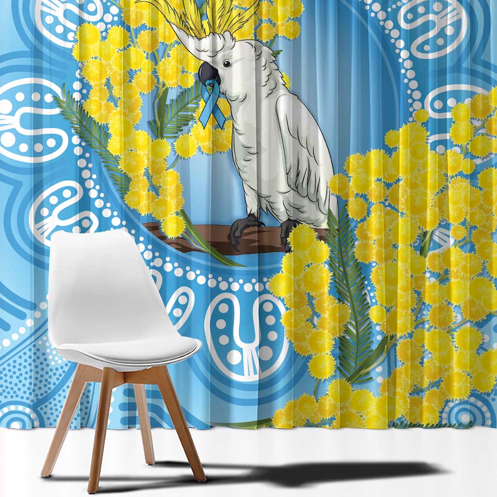 World Diabetes Day Australia Window Curtain Yellow-crested Cockatoo Golden Wattle Aboriginal - Aussie Hoodie