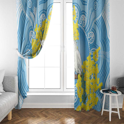 World Diabetes Day Australia Window Curtain Yellow-crested Cockatoo Golden Wattle Aboriginal - Aussie Hoodie