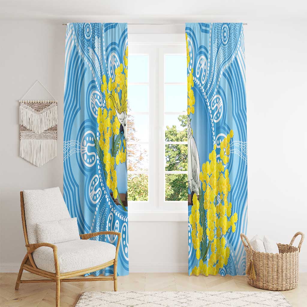 World Diabetes Day Australia Window Curtain Yellow-crested Cockatoo Golden Wattle Aboriginal - Aussie Hoodie