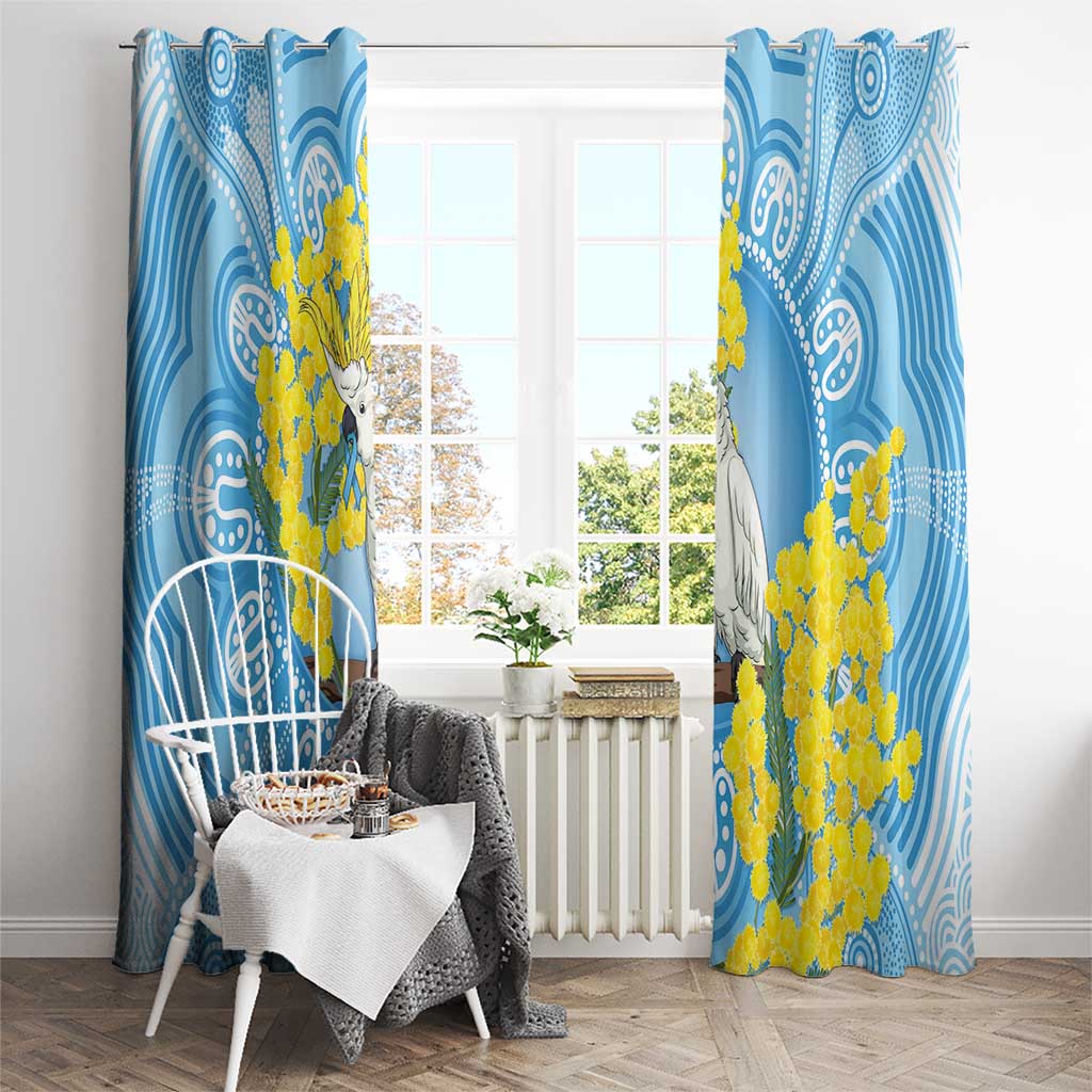 World Diabetes Day Australia Window Curtain Yellow-crested Cockatoo Golden Wattle Aboriginal - Aussie Hoodie