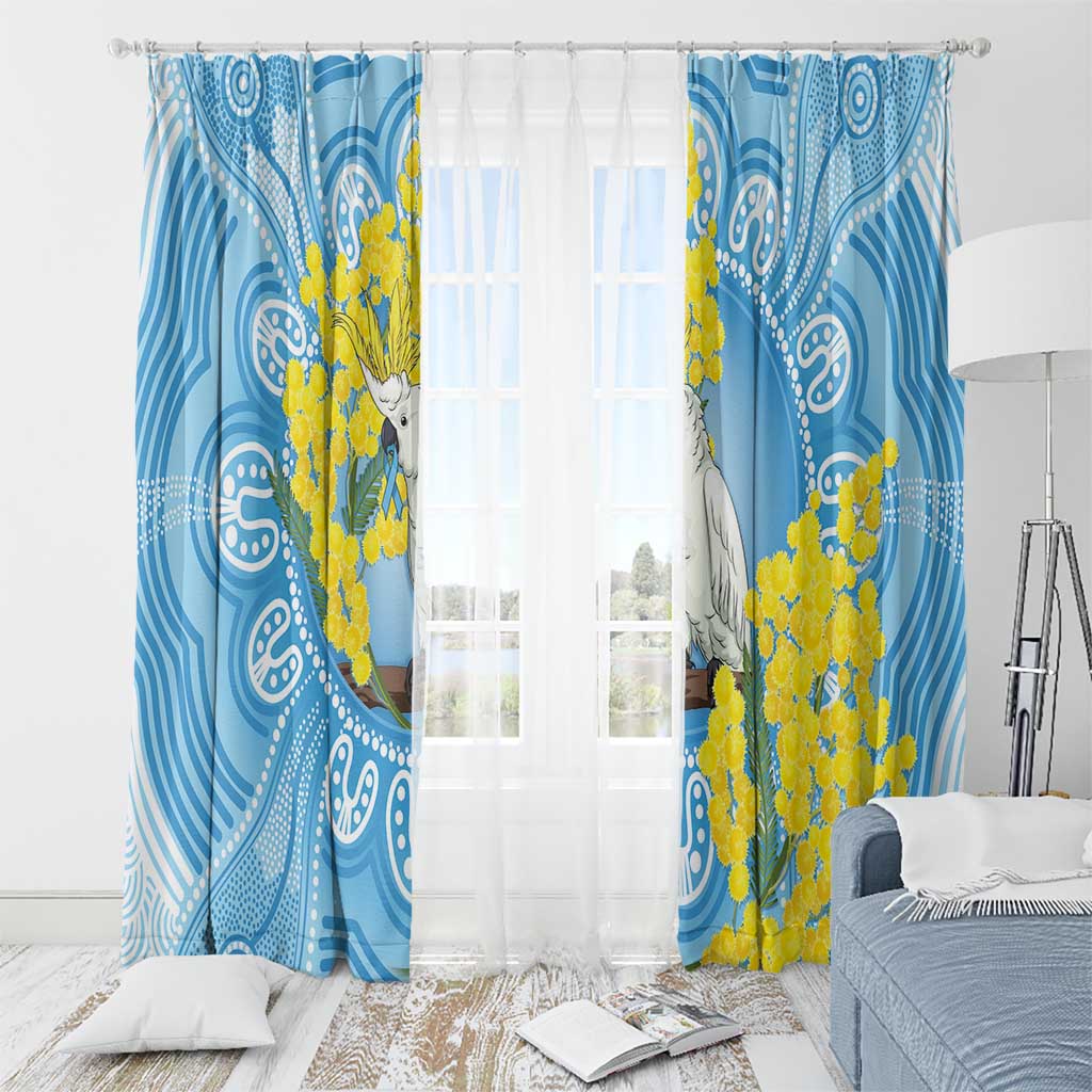World Diabetes Day Australia Window Curtain Yellow-crested Cockatoo Golden Wattle Aboriginal - Aussie Hoodie