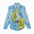 World Diabetes Day Australia Women Casual Shirt Yellow-crested Cockatoo Golden Wattle Aboriginal - Aussie Hoodie
