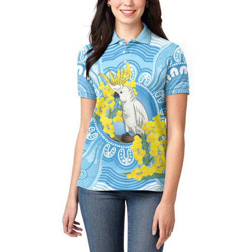 World Diabetes Day Australia Women Polo Shirt Yellow-crested Cockatoo Golden Wattle Aboriginal - Aussie Hoodie