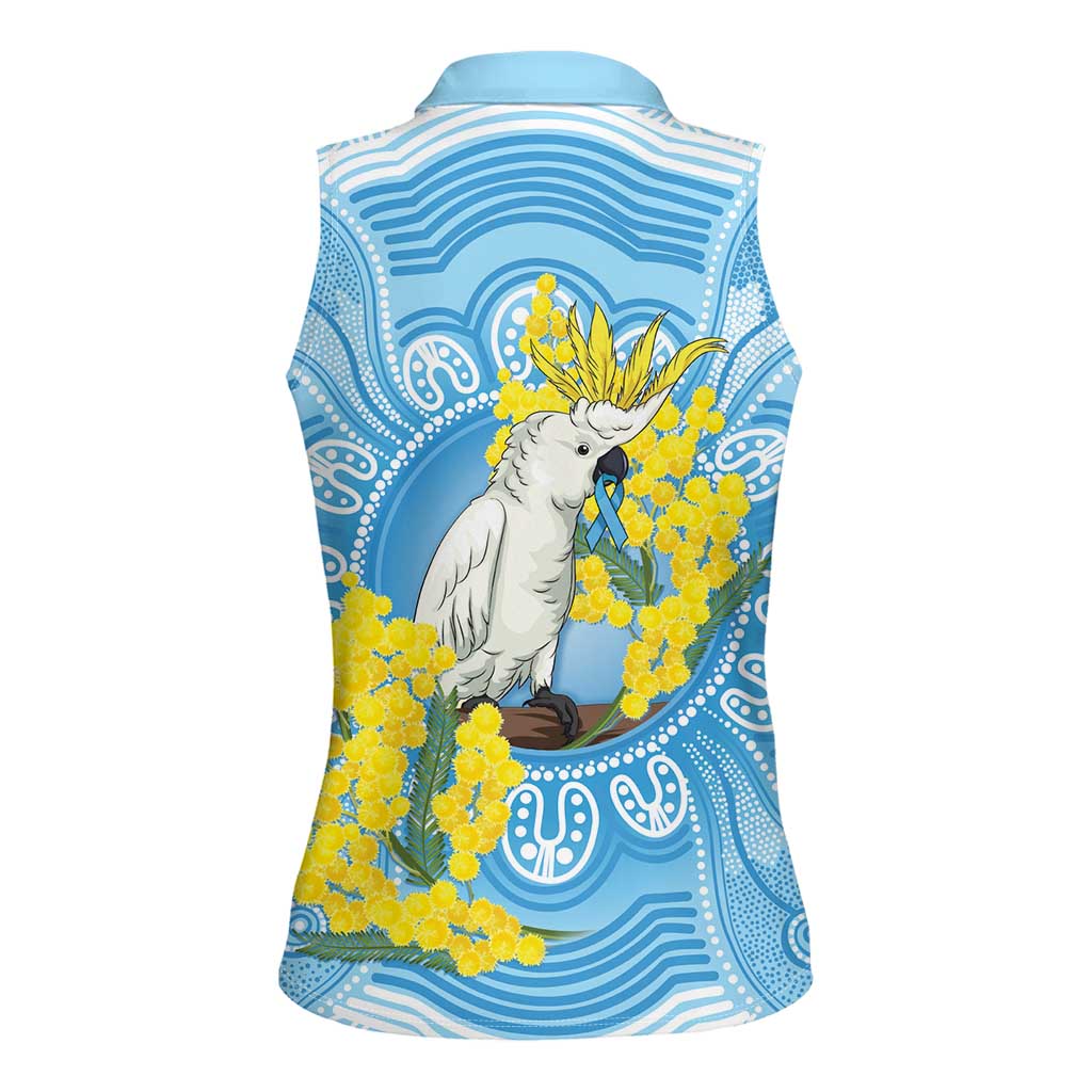 World Diabetes Day Australia Women Sleeveless Polo Shirt Yellow-crested Cockatoo Golden Wattle Aboriginal - Aussie Hoodie