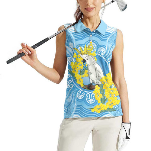 World Diabetes Day Australia Women Sleeveless Polo Shirt Yellow-crested Cockatoo Golden Wattle Aboriginal - Aussie Hoodie