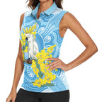 World Diabetes Day Australia Women Sleeveless Polo Shirt Yellow-crested Cockatoo Golden Wattle Aboriginal - Aussie Hoodie