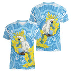 World Diabetes Day Australia Women V-Neck T-Shirt Yellow-crested Cockatoo Golden Wattle Aboriginal - Aussie Hoodie