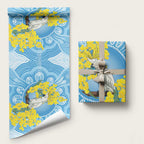 World Diabetes Day Australia Wrapping Paper Yellow-crested Cockatoo Golden Wattle Aboriginal - Aussie Hoodie