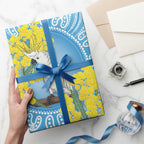 World Diabetes Day Australia Wrapping Paper Yellow-crested Cockatoo Golden Wattle Aboriginal - Aussie Hoodie