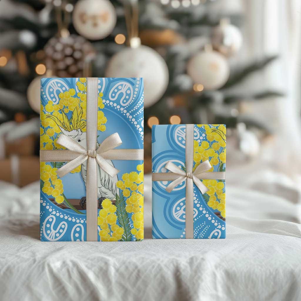 World Diabetes Day Australia Wrapping Paper Yellow-crested Cockatoo Golden Wattle Aboriginal - Aussie Hoodie