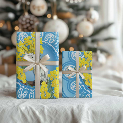 World Diabetes Day Australia Wrapping Paper Yellow-crested Cockatoo Golden Wattle Aboriginal - Aussie Hoodie