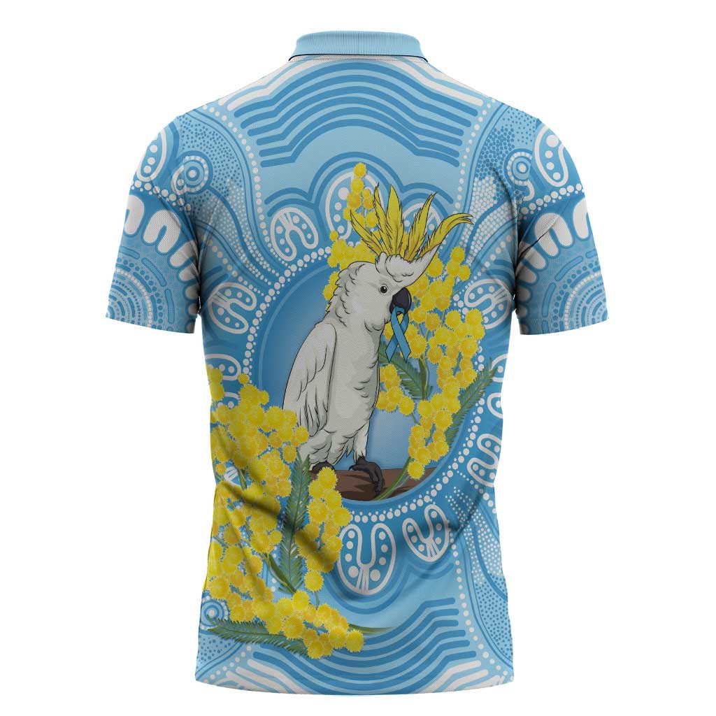 World Diabetes Day Australia Zipper Polo Shirt Yellow-crested Cockatoo Golden Wattle Aboriginal - Aussie Hoodie