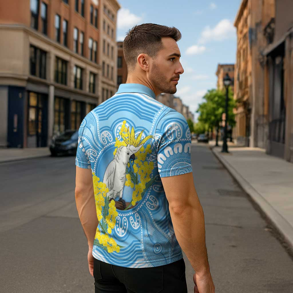 World Diabetes Day Australia Zipper Polo Shirt Yellow-crested Cockatoo Golden Wattle Aboriginal - Aussie Hoodie