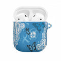 World Diabetes Day Australia AirPods Case Blue Ribbon Butterfly Aboriginal Art - Aussie Hoodie