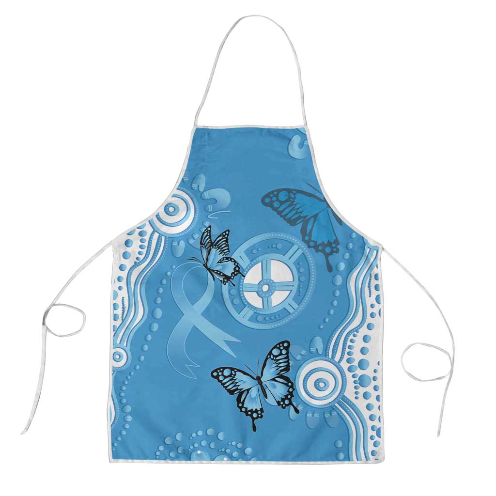 World Diabetes Day Australia Apron Blue Ribbon Butterfly Aboriginal Art - Aussie Hoodie