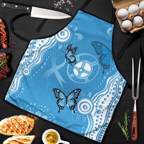 World Diabetes Day Australia Apron Blue Ribbon Butterfly Aboriginal Art - Aussie Hoodie