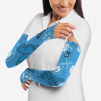 World Diabetes Day Australia Arm Sleeves Blue Ribbon Butterfly Aboriginal Art - Aussie Hoodie