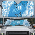 World Diabetes Day Australia Auto Sun Shade Blue Ribbon Butterfly Aboriginal Art - Aussie Hoodie