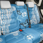 World Diabetes Day Australia Back Car Seat Cover Blue Ribbon Butterfly Aboriginal Art - Aussie Hoodie