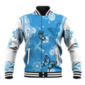 World Diabetes Day Australia Baseball Jacket Blue Ribbon Butterfly Aboriginal Art - Aussie Hoodie