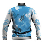 World Diabetes Day Australia Baseball Jacket Blue Ribbon Butterfly Aboriginal Art - Aussie Hoodie