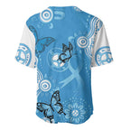World Diabetes Day Australia Baseball Jersey Blue Ribbon Butterfly Aboriginal Art - Aussie Hoodie