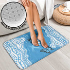 World Diabetes Day Australia Bathroom Set Blue Ribbon Butterfly Aboriginal Art - Aussie Hoodie