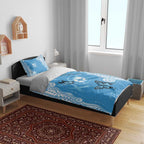 World Diabetes Day Australia Bedding Set Blue Ribbon Butterfly Aboriginal Art - Aussie Hoodie