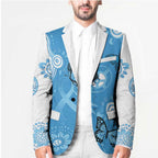 World Diabetes Day Australia Blazer Blue Ribbon Butterfly Aboriginal Art - Aussie Hoodie