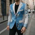 World Diabetes Day Australia Blazer Blue Ribbon Butterfly Aboriginal Art - Aussie Hoodie