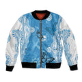World Diabetes Day Australia Bomber Jacket Blue Ribbon Butterfly Aboriginal Art - Aussie Hoodie