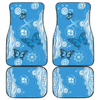 World Diabetes Day Australia Car Mats Blue Ribbon Butterfly Aboriginal Art - Aussie Hoodie