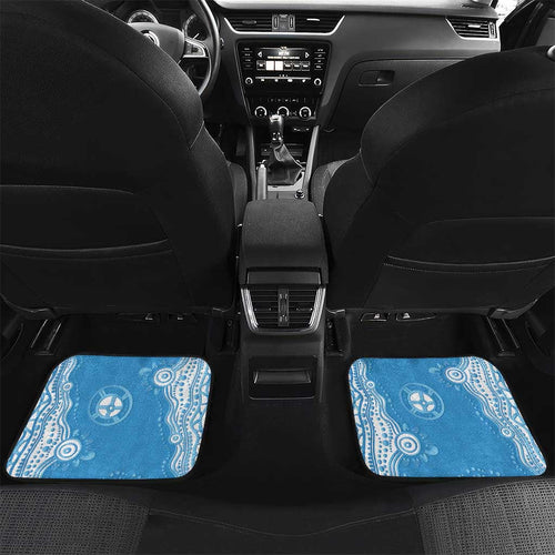 World Diabetes Day Australia Car Mats Blue Ribbon Butterfly Aboriginal Art - Aussie Hoodie