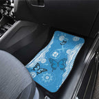 World Diabetes Day Australia Car Mats Blue Ribbon Butterfly Aboriginal Art - Aussie Hoodie