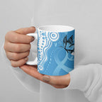 World Diabetes Day Australia Ceramic Mug Blue Ribbon Butterfly Aboriginal Art - Aussie Hoodie