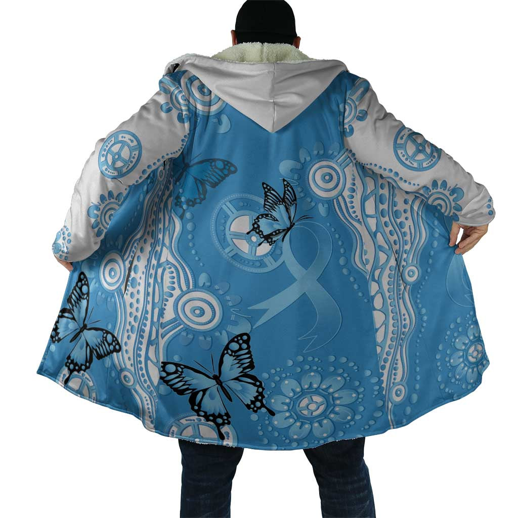 World Diabetes Day Australia Cloak Blue Ribbon Butterfly Aboriginal Art - Aussie Hoodie