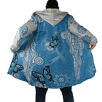 World Diabetes Day Australia Cloak Blue Ribbon Butterfly Aboriginal Art - Aussie Hoodie