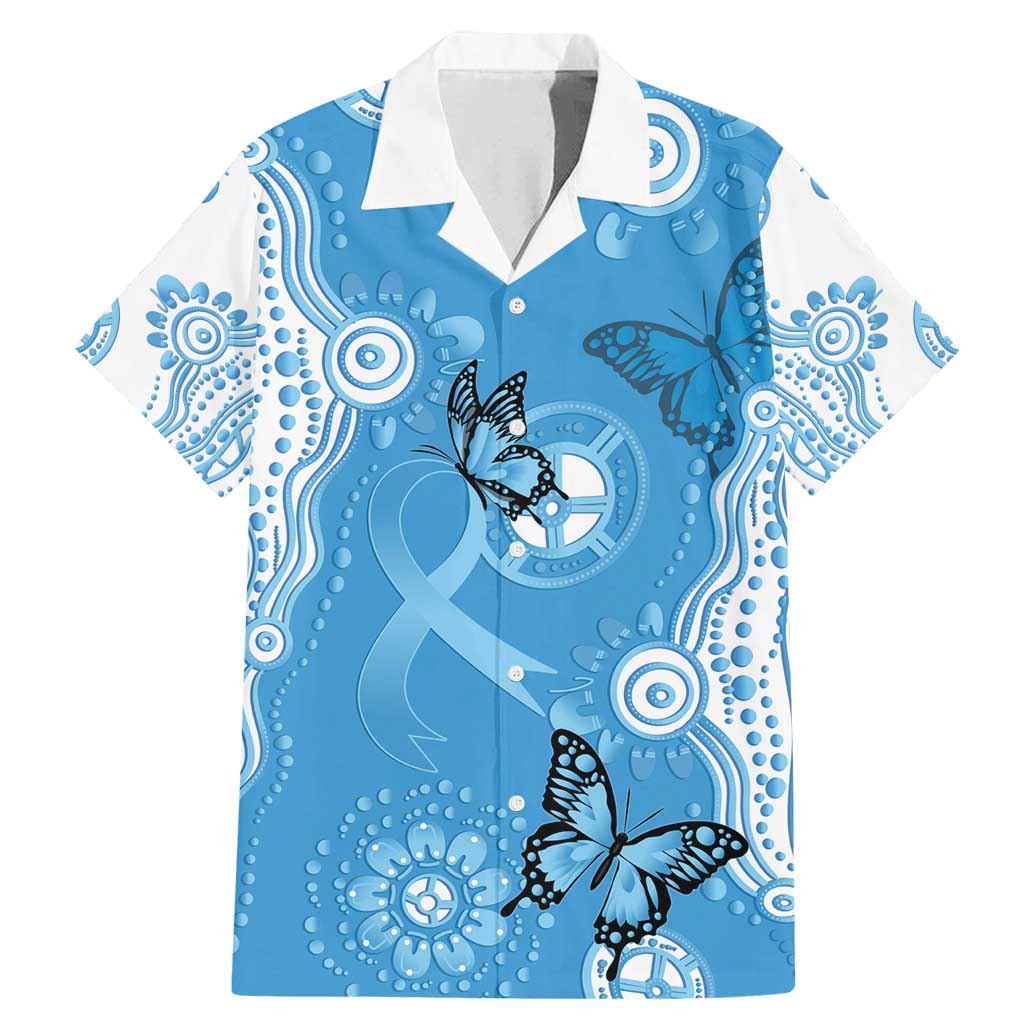 World Diabetes Day Australia Family Matching Mermaid Dress and Hawaiian Shirt Blue Ribbon Butterfly Aboriginal Art - Aussie Hoodie
