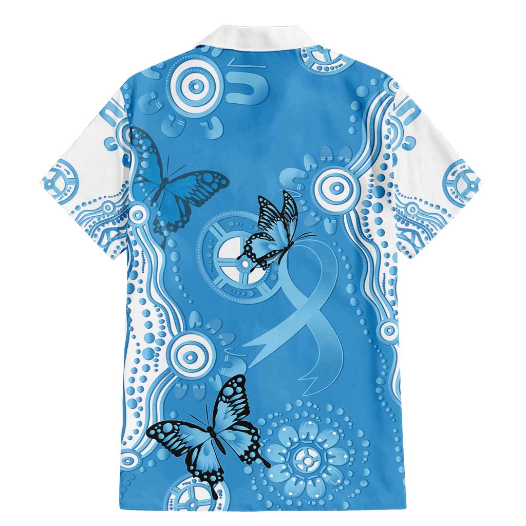 World Diabetes Day Australia Family Matching Mermaid Dress and Hawaiian Shirt Blue Ribbon Butterfly Aboriginal Art - Aussie Hoodie