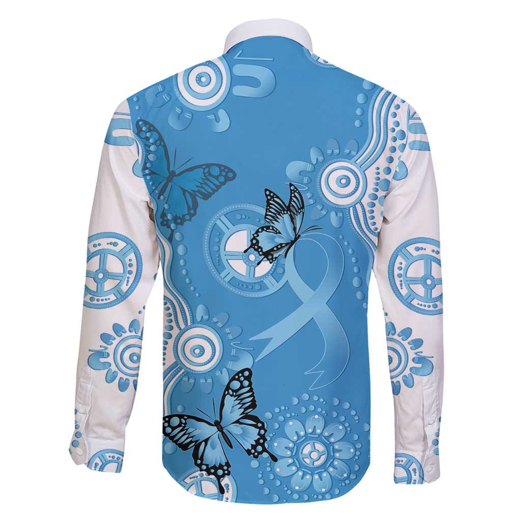 World Diabetes Day Australia Family Matching Mermaid Dress and Hawaiian Shirt Blue Ribbon Butterfly Aboriginal Art - Aussie Hoodie
