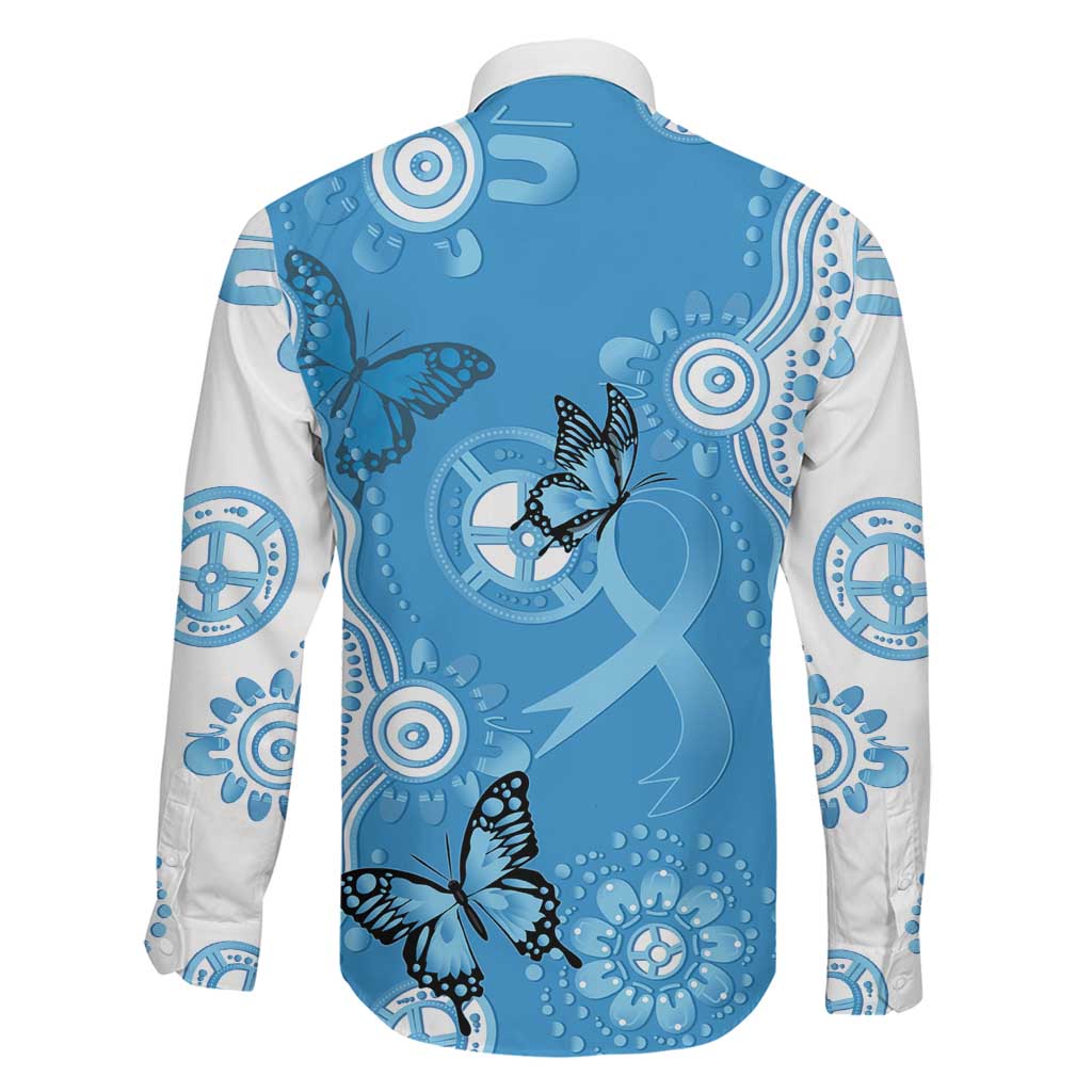 World Diabetes Day Australia Family Matching Short Sleeve Bodycon Dress and Hawaiian Shirt Blue Ribbon Butterfly Aboriginal Art - Aussie Hoodie