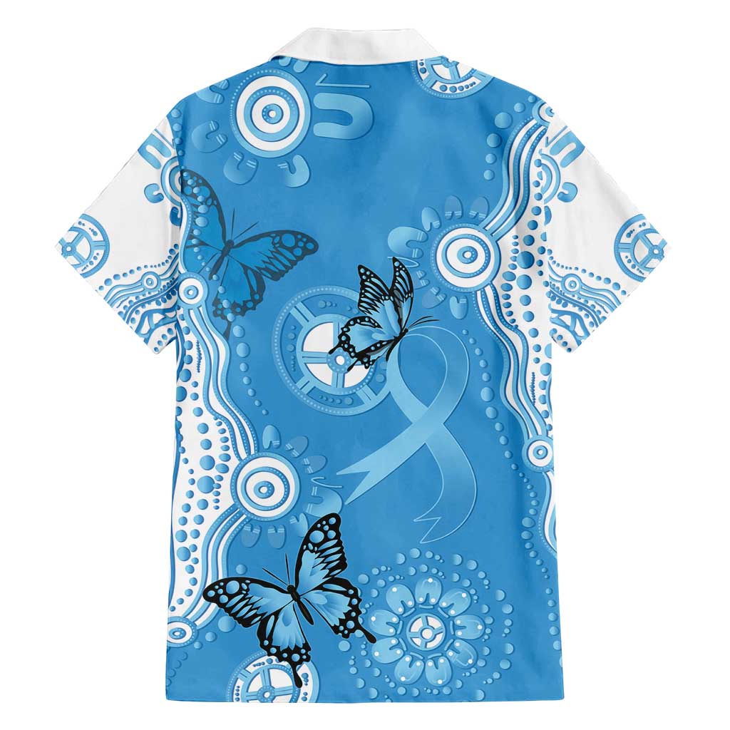World Diabetes Day Australia Family Matching Summer Maxi Dress and Hawaiian Shirt Blue Ribbon Butterfly Aboriginal Art - Aussie Hoodie