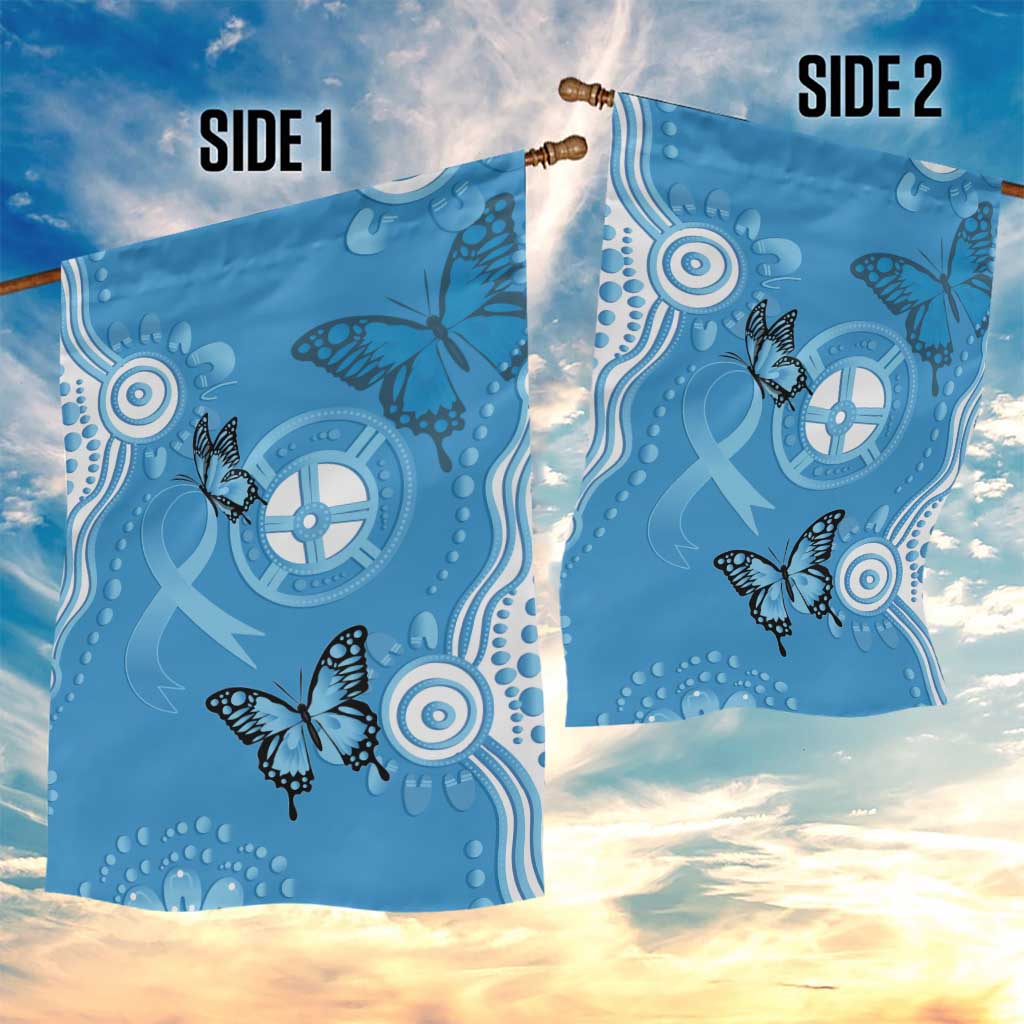 World Diabetes Day Australia Garden Flag Blue Ribbon Butterfly Aboriginal Art - Aussie Hoodie